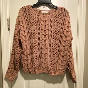 Open knit sweater